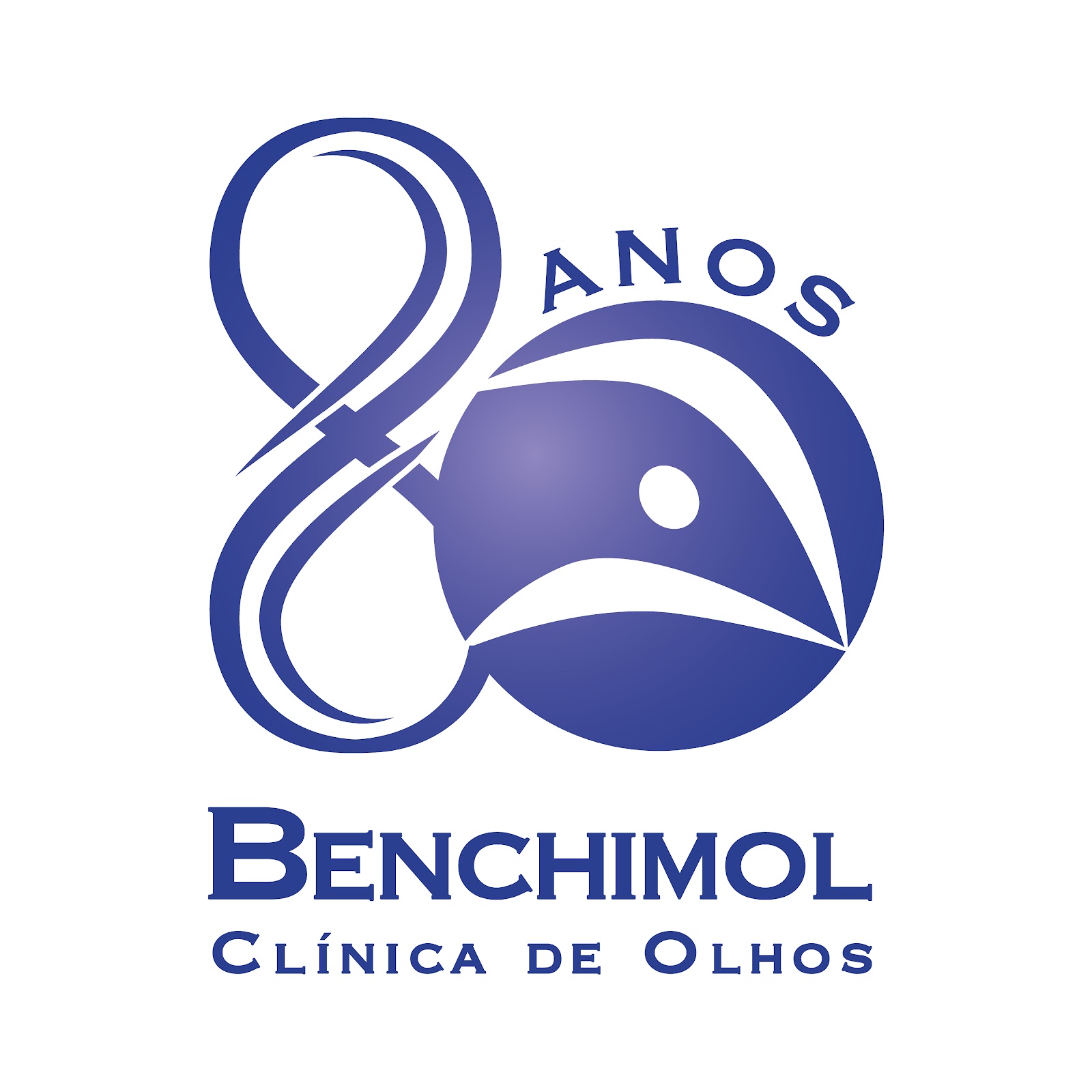 selo de 80 anos da Clínica de Olhos Benchimol